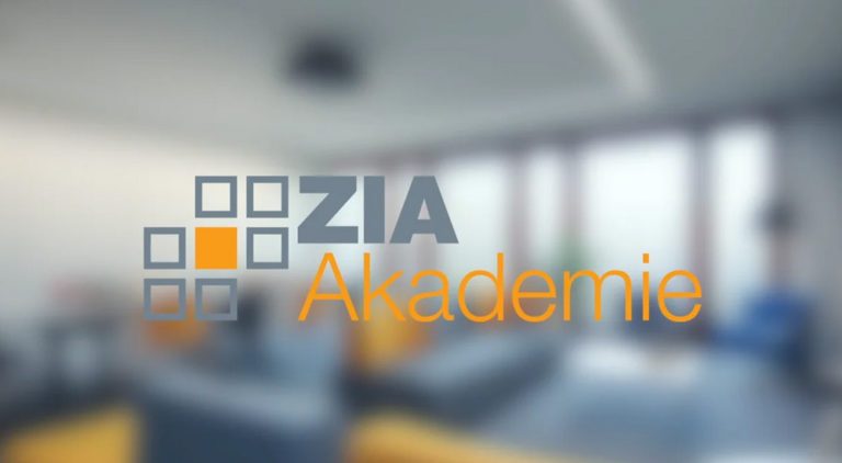 ZIA Logo auf verschwomenen Hintergrund